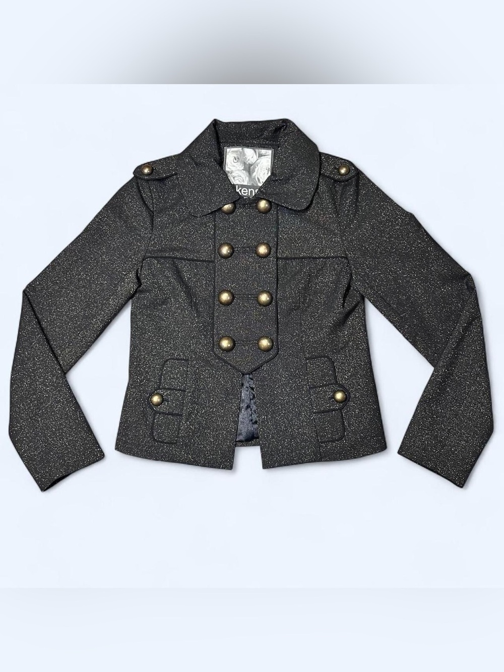 Goth Black Military Band Jacket by Kensie! - Picture 7 of 8